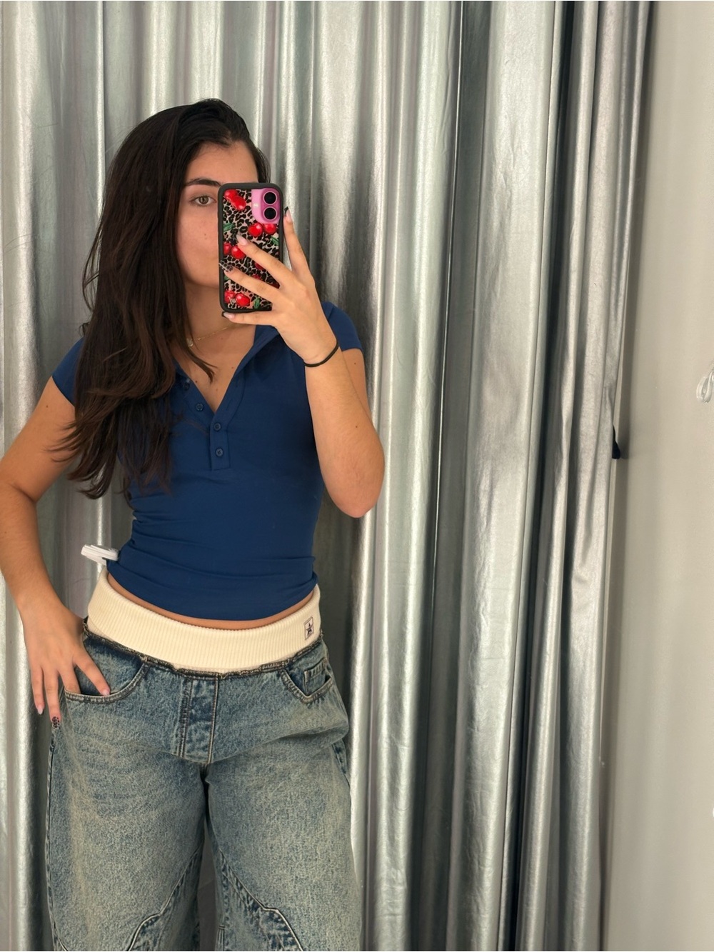 garage navy polo